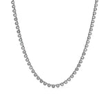 14k Heirloom Diamond and Black Rhodium Tennis Necklace - 16"