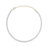 14k Heirloom Diamond Tennis Necklace - 16"