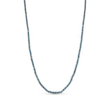 14k Hand Faceted Raw Blue Diamond Necklace - One of a Kind
