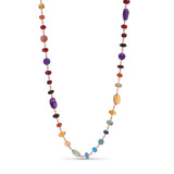 14k Rainbow Mix Gemstone Rope Necklace - One of a Kind