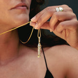 14k Swimming Through Life Diamond Articulated Fish Pendant Necklace - 28"