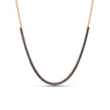 14k Black Diamond Tennis Necklace