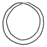 14k Hand Faceted Raw Black Diamond Necklace - One of a Kind