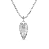 Skinny Heart Pave Diamond Pendant