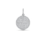 All Diamond Circle Medallion Pendant