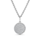 All Diamond Circle Medallion Pendant