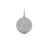 All Diamond Circle Medallion Pendant