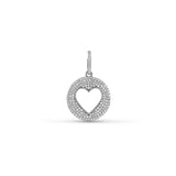Diamond Open Heart Pendant Only or on Soho Link Chain Necklace - 18"