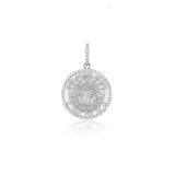 Mary Mother of God Diamond Pendant on Franco Chain Necklace - 18"