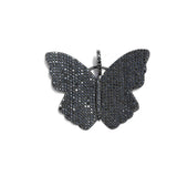 Black Butterfly Pendant with Black Diamonds
