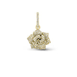 Pendentif mini rose en or 14 carats et diamants