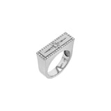 NorthStar Tower Ring with Diamond Bezel and Border