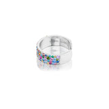 Mini Rainbow Cobblestone Confetti Cuff Ring