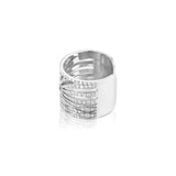 Diamond Sunrise Wide Cuff Ring