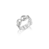 Diamond Peace Sign Band Ring