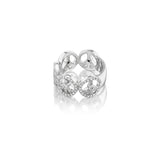 Diamond Peace Sign Band Ring