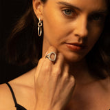 Galets La Côte The Pebbles Diamond Open Oval Saddle Ring