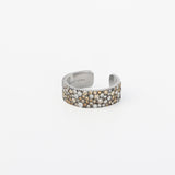 Mini Champagne Mix Diamond Cobblestone Cuff Ring