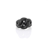 Black Diamond Love Knot Ring
