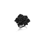 Black Diamond Rose Ring