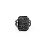 Black Diamond Shield Ring