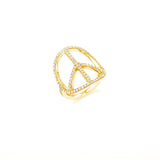 14K Gold Diamond Pure Peace Ring