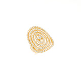 14k Gold Diamond Orbit Ring