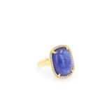 14k Gold and Tanzanite Cabochon Ring "One of a Kind"