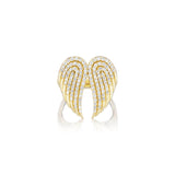 14k Diamond Folded Angel Wings Ring