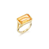 The Joni 14k Gold Emerald Cut Ring - Citrine