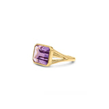 The Joni 14k Gold Emerald Cut Ring - Amethyst