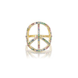 14k Gold Rainbow Cobblestone Confetti Pure Peace Ring
