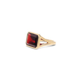 The Joni 14k Gold Emerald Cut Ring - Garnet