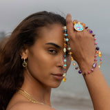 Boucles d'oreilles créoles en or 14 carats avec pendentif cœur ouvert et diamants