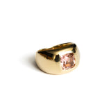 14k Yellow Gold and Pink Tourmaline Bombé Ring "One of a Kind"