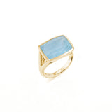 The Joni 14k Gold Cushion Cut Ring - Aquamarine "One of a Kind"