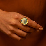 14K Yellow Gold Opal Sunrise Ring - One of a Kind