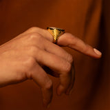 14K Yellow Gold Opal Sunrise Ring - One of a Kind