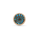 14k Ammonite & Turquoise Ring - One of a Kind