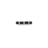 14k Denim Sapphire Emerald Cut Stacking Band Ring