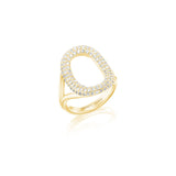 14k Gold Galets La Côte The Pebbles Diamond Open Oval Saddle Ring