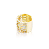 14K Yellow Gold Ocean Sunrise Diamond Ring
