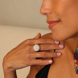 14k Gold Galets La Côte The Pebbles Diamond Ring with Double Shank Band