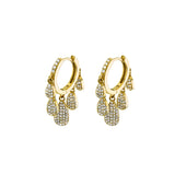 14k Five Drop Shaker Diamond Earrings