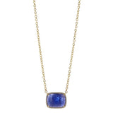 14k Rose Cut Tanzanite and Diamond Necklace "One of a Kind"