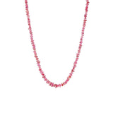 14k Pink Tourmaline Heishi Bead Necklace "One of a Kind"