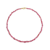 14k Pink Tourmaline Heishi Bead Necklace "One of a Kind"