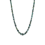 14k Green Tourmaline Heishi Bead Necklace "One of a Kind"