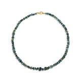 14k Green Tourmaline Heishi Bead Necklace "One of a Kind"