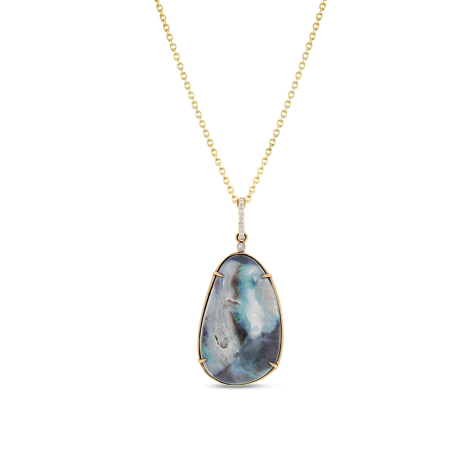 14k Australian Opal Pendant - One of a Kind